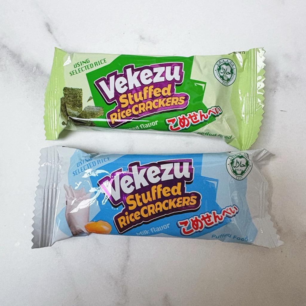 

Vekezu Stuffed Rice Crackers Rasa Susu / Seaweed (Ecer)