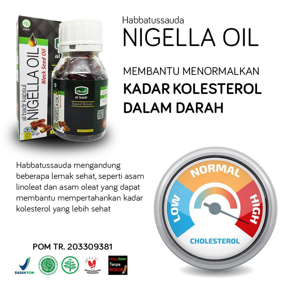 

Habbatussauda NIGELLA OIL Al badr Isi 200 Kapsul