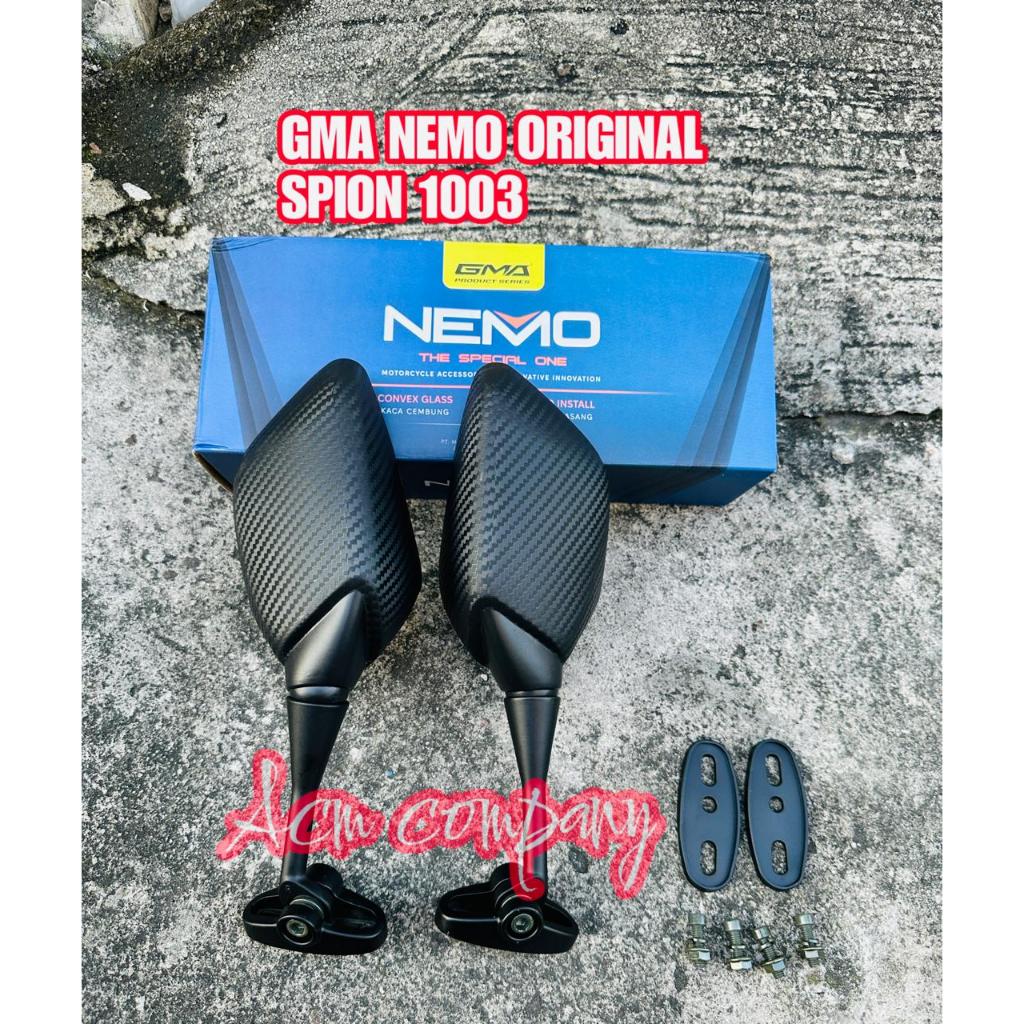 Spion Variasi Ninja 250 Fi 250 Karbu - Model R25 Carbon Kaca Bening Cembung Pendek