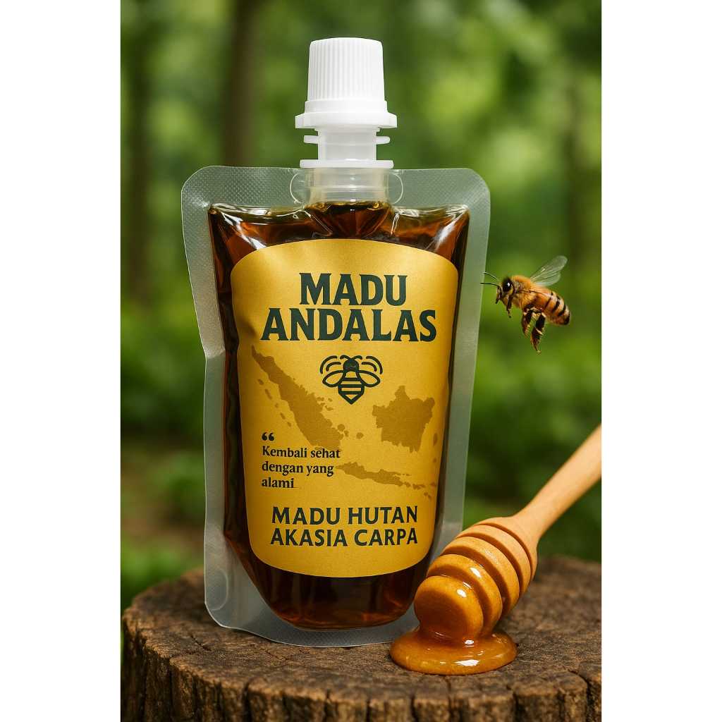 

Madu Hutan Andalas Murni Akasia Carpa Murni Tanpa Campuran Sehat Alami Isi 200 gr