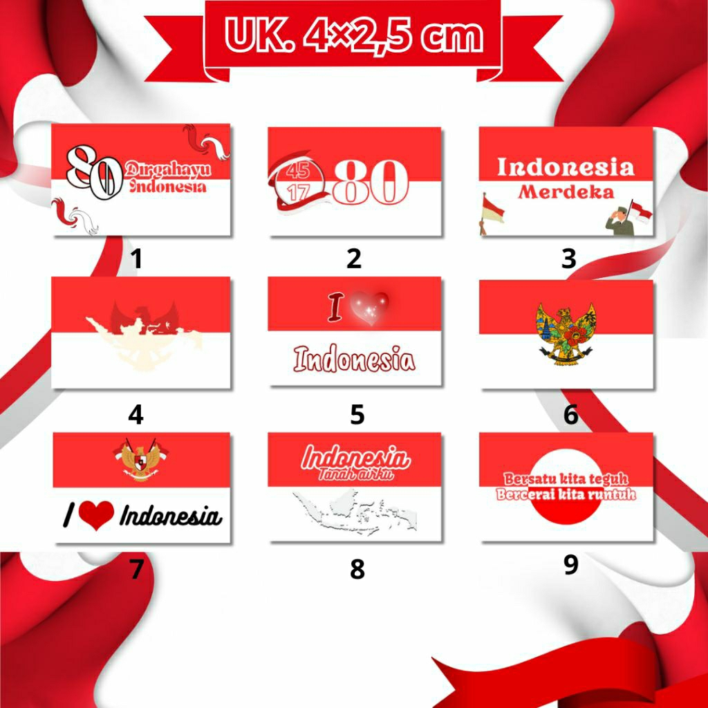 

stiker agustusan ukuran 4×2,5cm