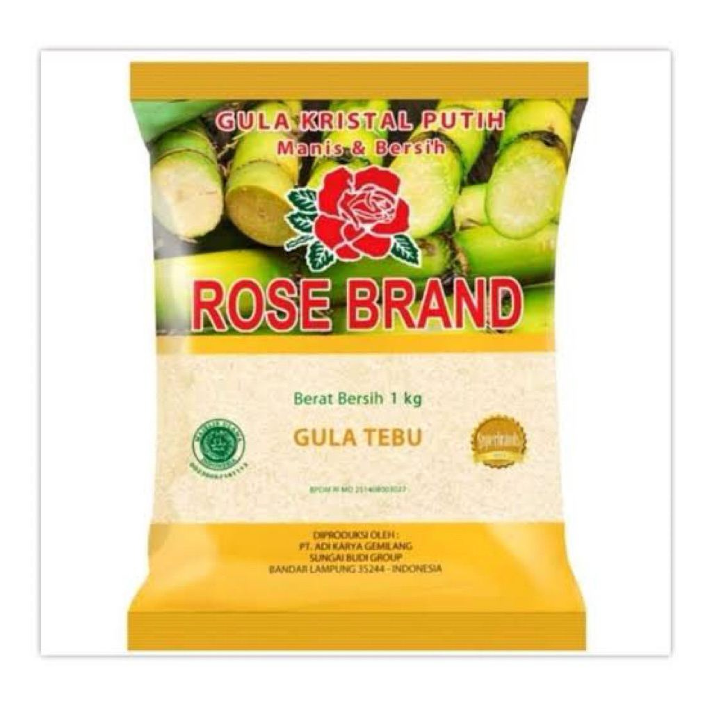 

Gula Pasir Rosebrand 1kg Gula Tebu Kristal Manis Putih/ijo random