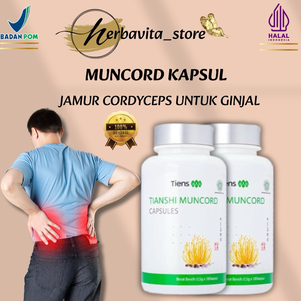TIENS MUNCORD CORDYCEPS – Suplemen Premium untuk Paru-Paru, Ginjal & Vitalitas Muncord Tiens Herbal 