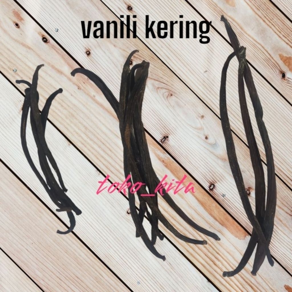 

vanila beans kering atau vanili kering (per biji)