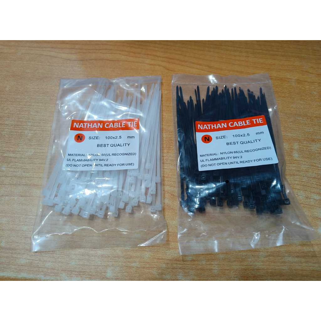 

100 Kabel Stik / Tali Tis / Cable Ties Tebal Nylon 10cm x 2,5mm
