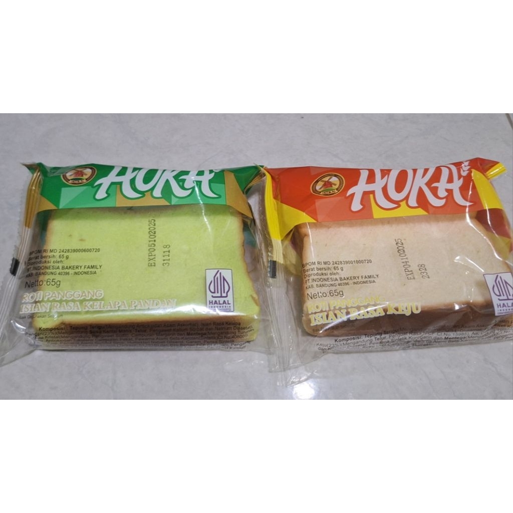 

roti aoka rasa keju dan pandan