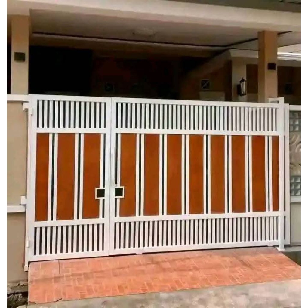 gerbang pagar minimalis modern semi