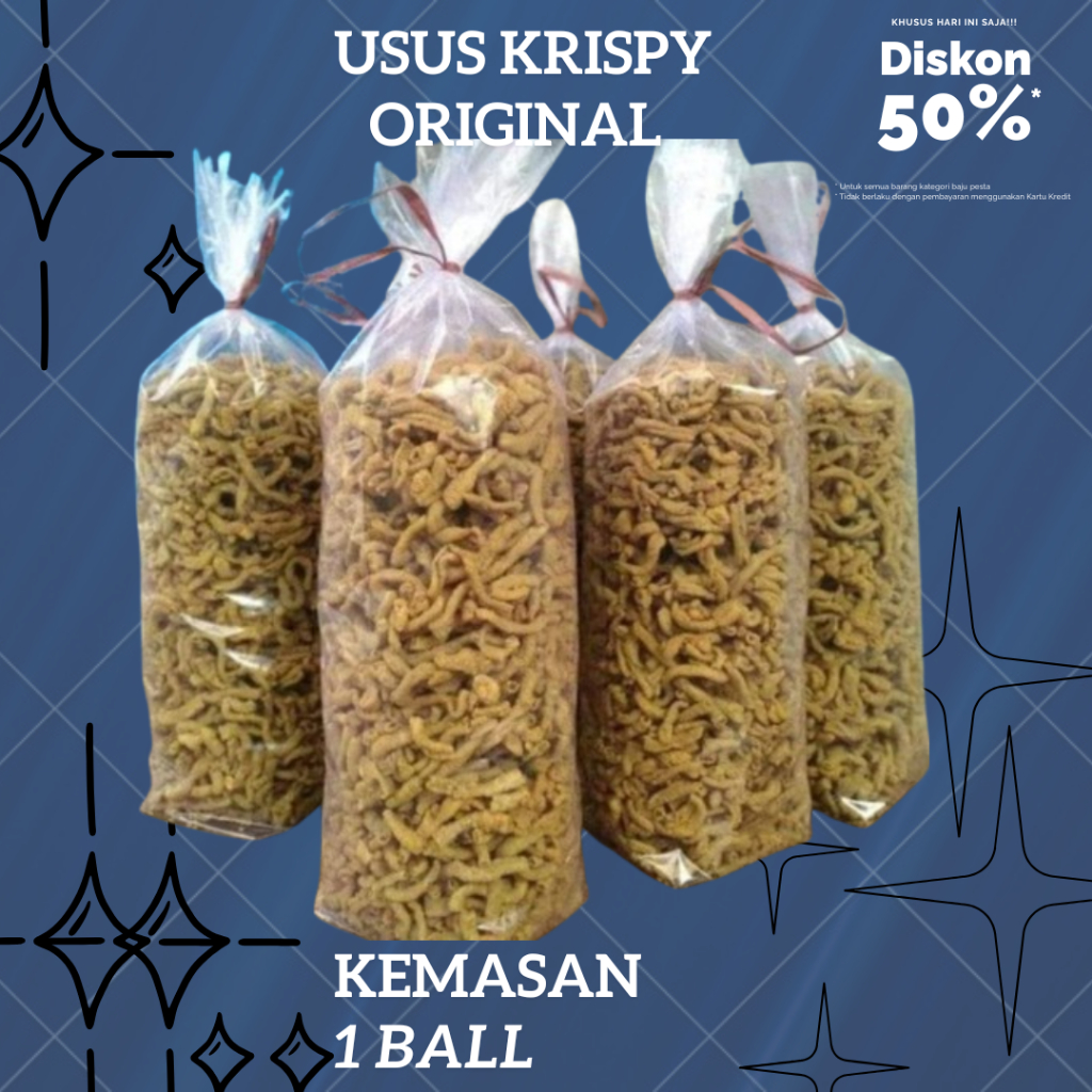 

usus krispy original kemasan 1 ball usus renyah cikruh usus ayam kriuk kripik usus