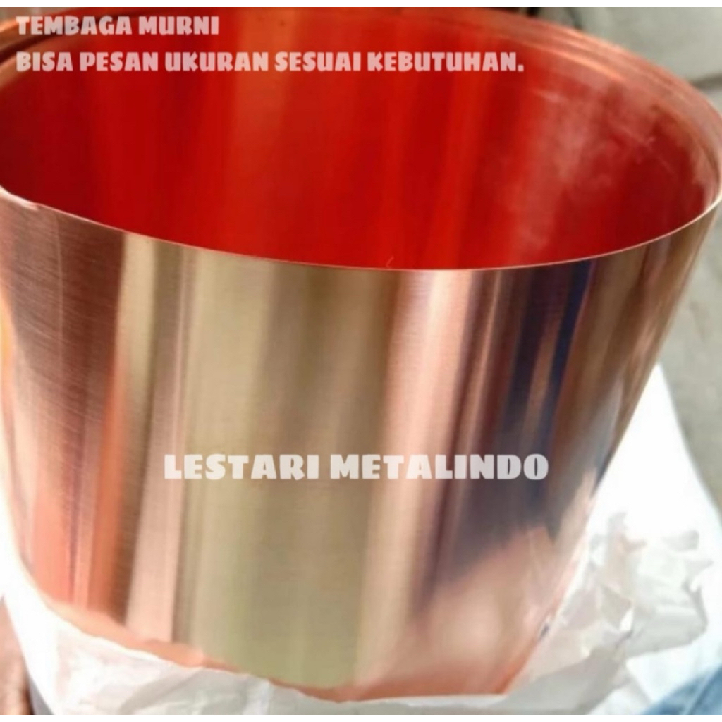Plat Tembaga Murni 1mm X 100mm X 100mm - tembaga lembaran - tembaga potongan - lembaran tembaga