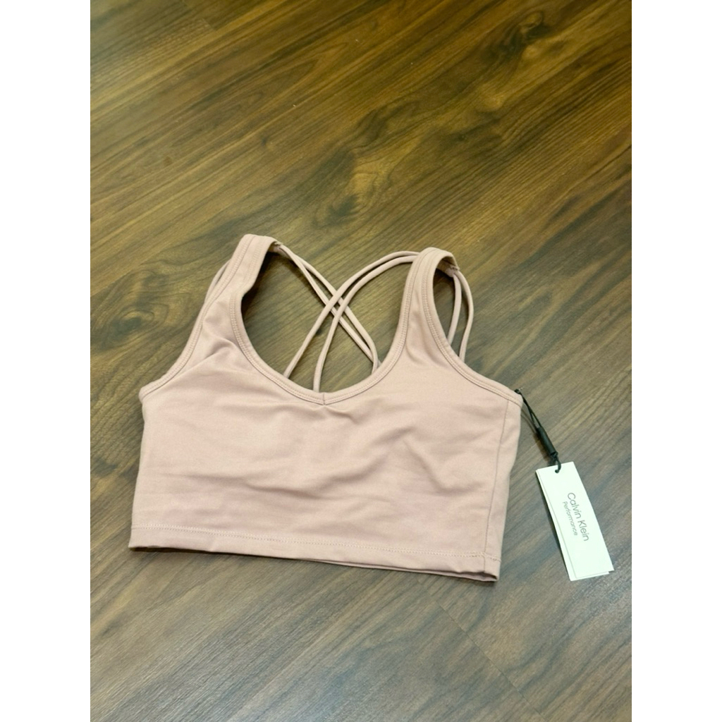 calvin klein sport bra padded padel tennis