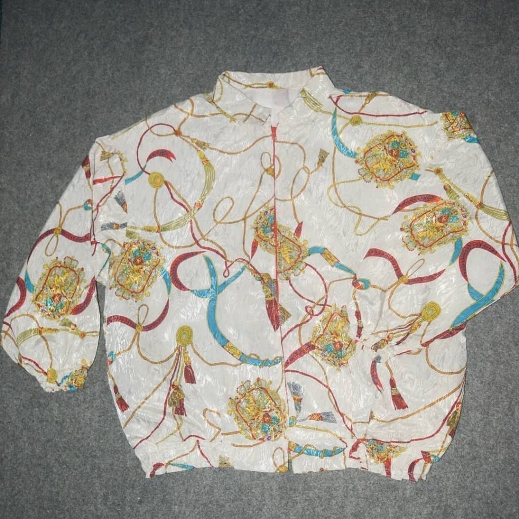 Horse Printed Silk Bomber