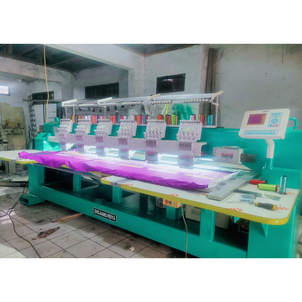 Mesin Bordir komputer 6  Kepala Second Mulus bergaransi