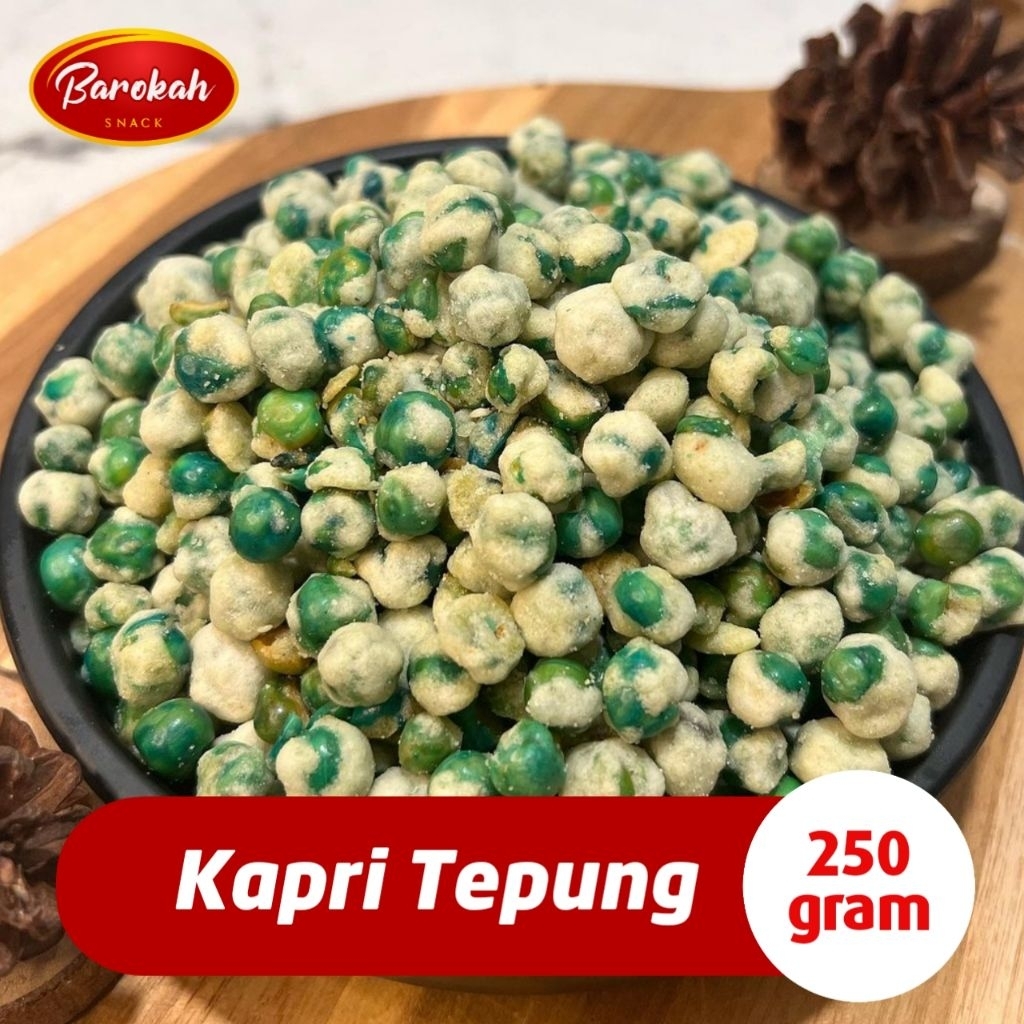 

Kacang Polong Kapri Bobok Tepung Kiloan Kemasan 250 Gram Cemilan Renyah Gurih