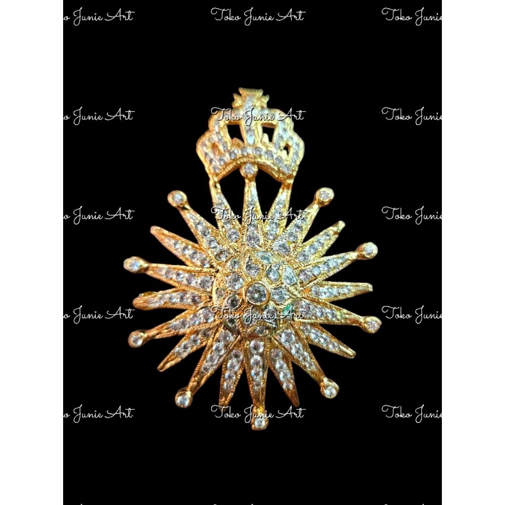 BrosKeraton Surakarta Solo Matahari lapis emas batu diamond tanam LIMITED