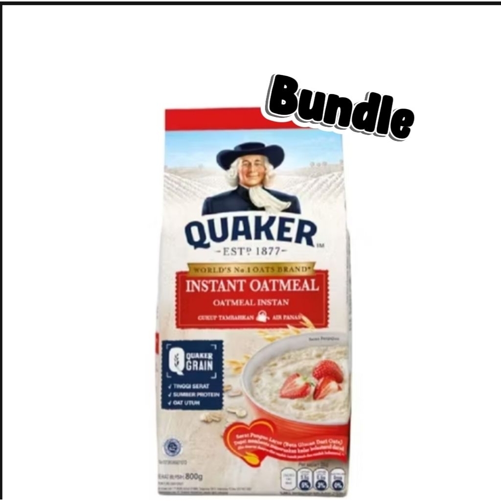 

Bundle Quaker Oatmeal 800 gram (2 x 800 gram)