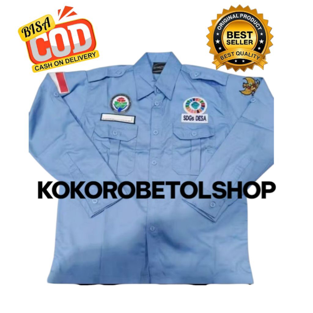kemeja KEMENDES baju KEMENDES Pdh KEMENDES kemeja sdgs desa baju sdgs desa seragam sdgs desa kemeja 