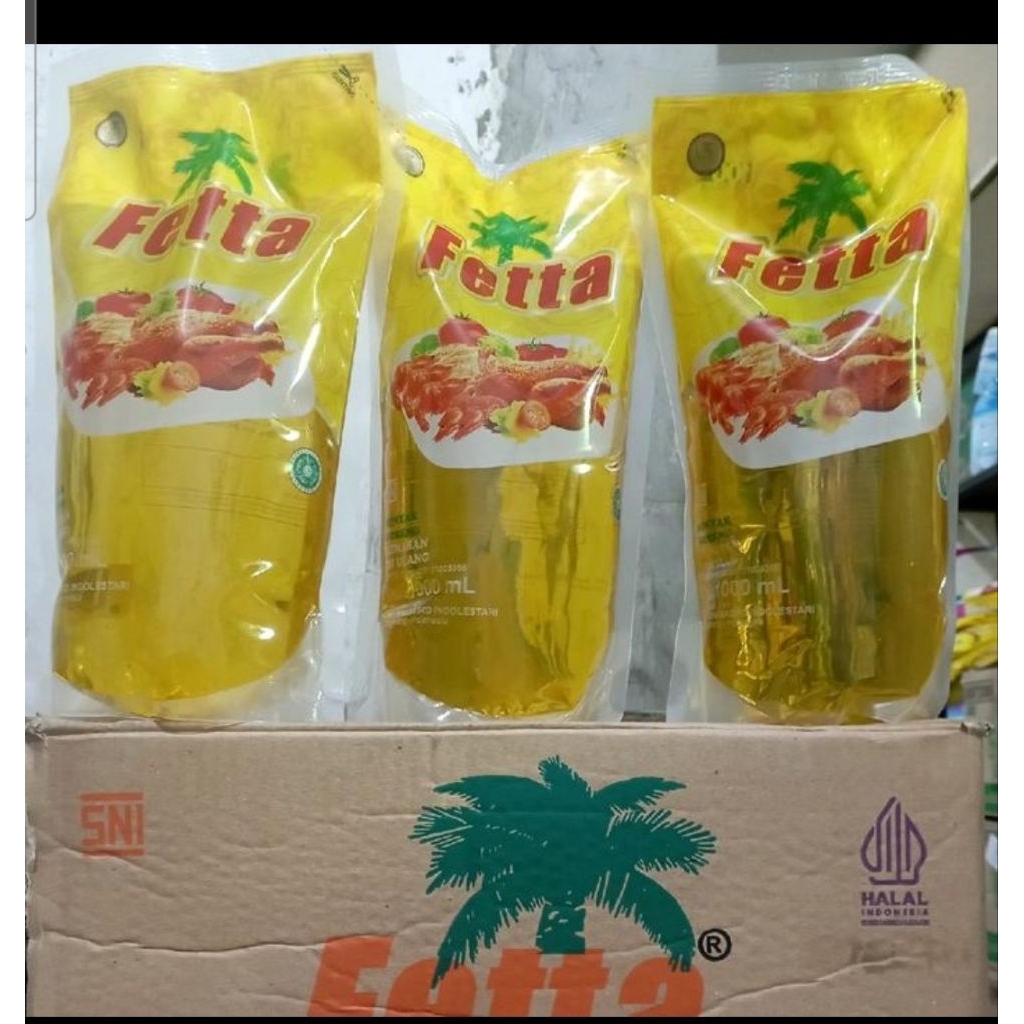 

MINYAK GORENG FETTA 1Liter / 1000ml 1dus 12pcs