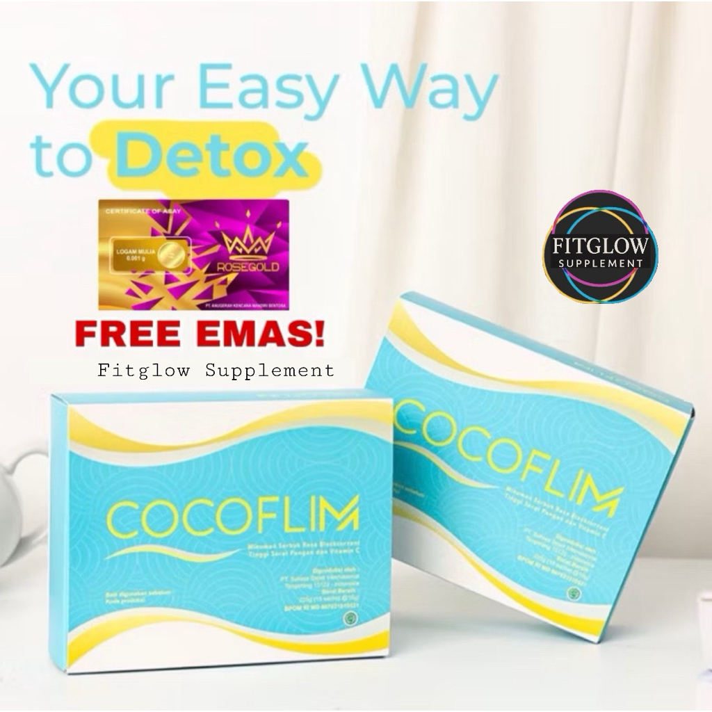

[FREE GOLD ] COCOFLIM FIBER 1 Box Isi 15 Sachet BPOM / Coco Slim Minuman Serat Fiber Pelangsing Diet Detox Pelancar BAB Slimming