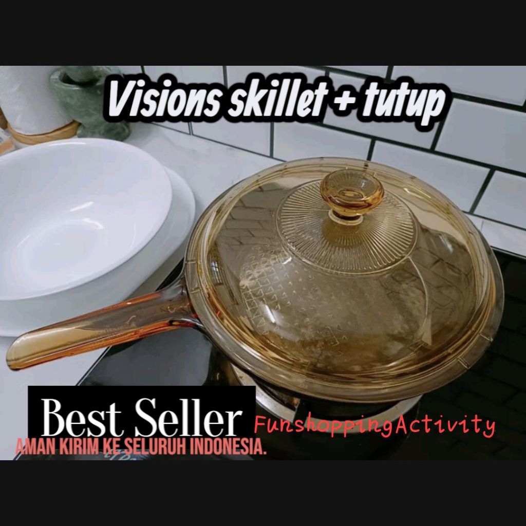 VISIONS SKILLET WAJAN KACA TEFLON KACA ORIGINAL PROMO TERMURAH