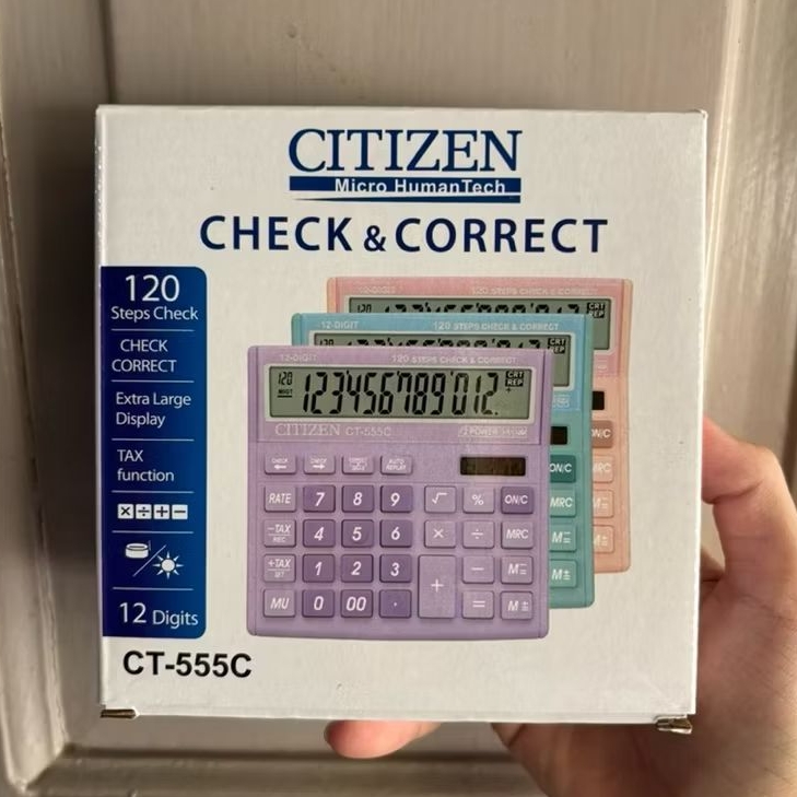 

TERMURAH‼️KALKULATOR DAGANG CITIZEN CT-555C / 12 DIGIT CHECK & CORRECT