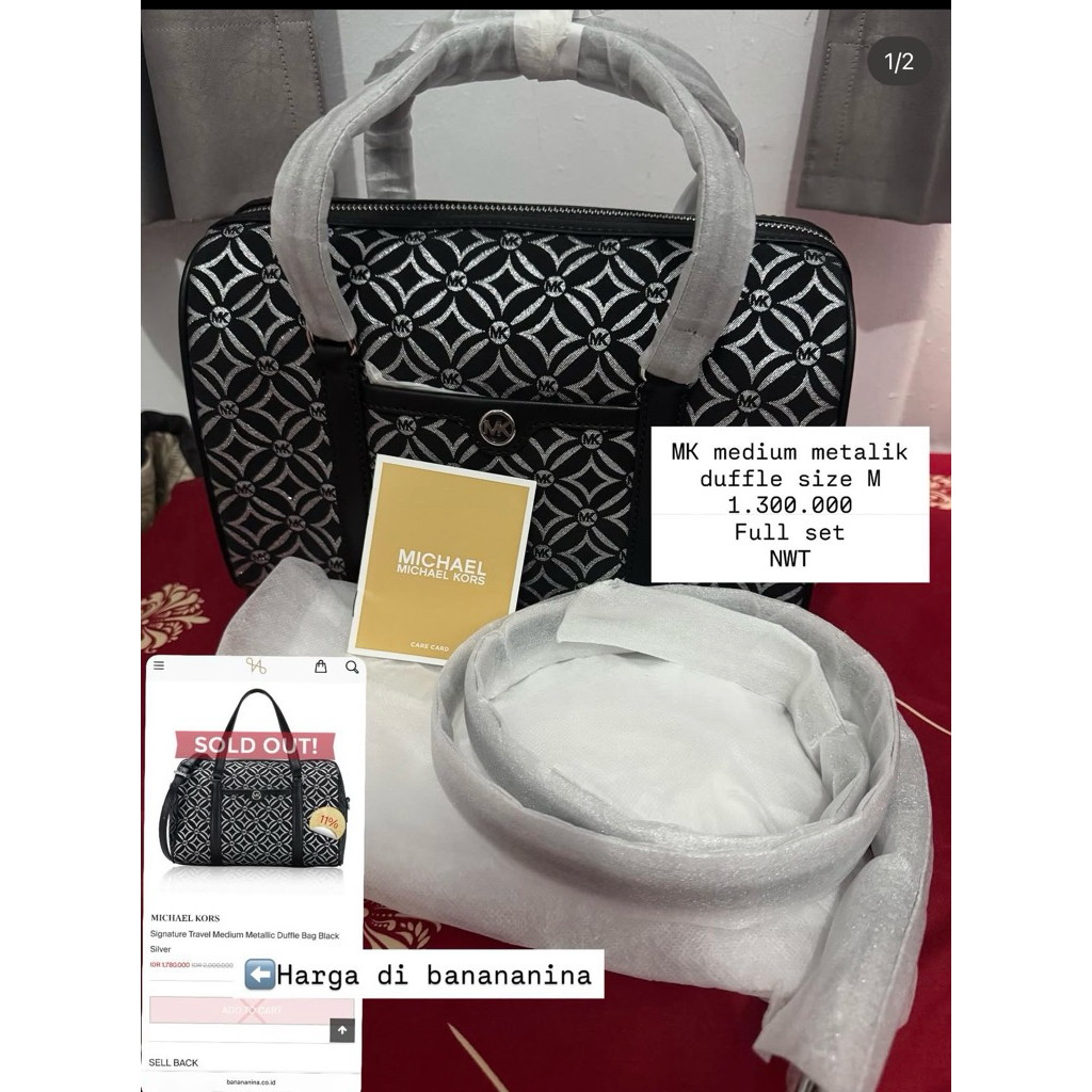 Mk medium metalik duffle