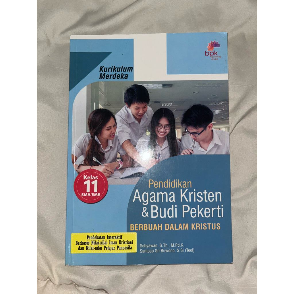 buku paket agama kristen kelas 11 kurikulum merdeka bpk gunung mulia