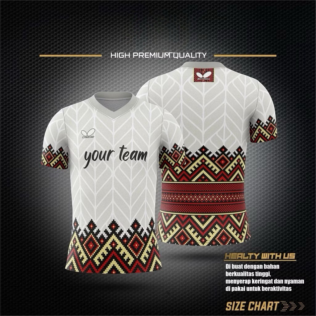 Baju Pingpong | Jersey Pingpong | Baju Tenis Meja | Jersey Tenis Meja  Printing Custom Free Name Set