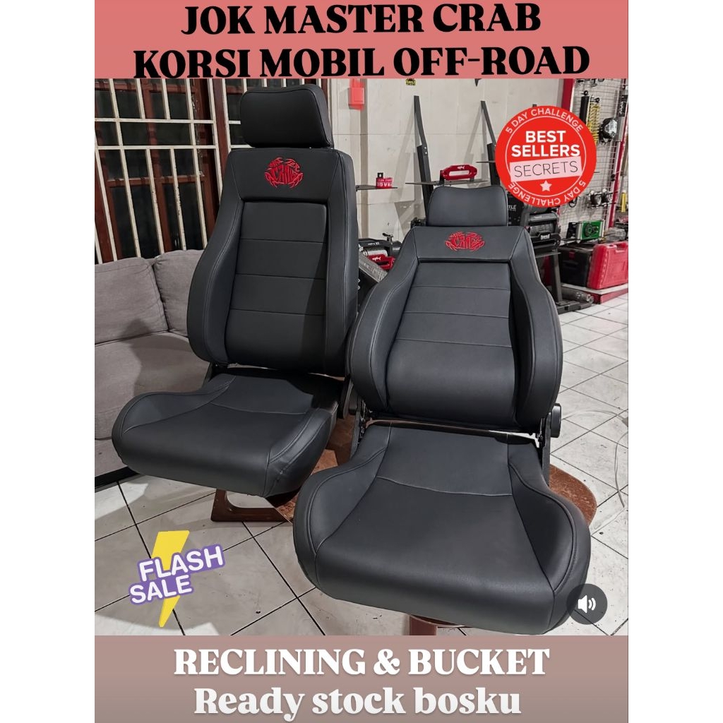MASTER CRAB JOK KURSI MOBIL RACING OFFROAD BUCKET RECLINING