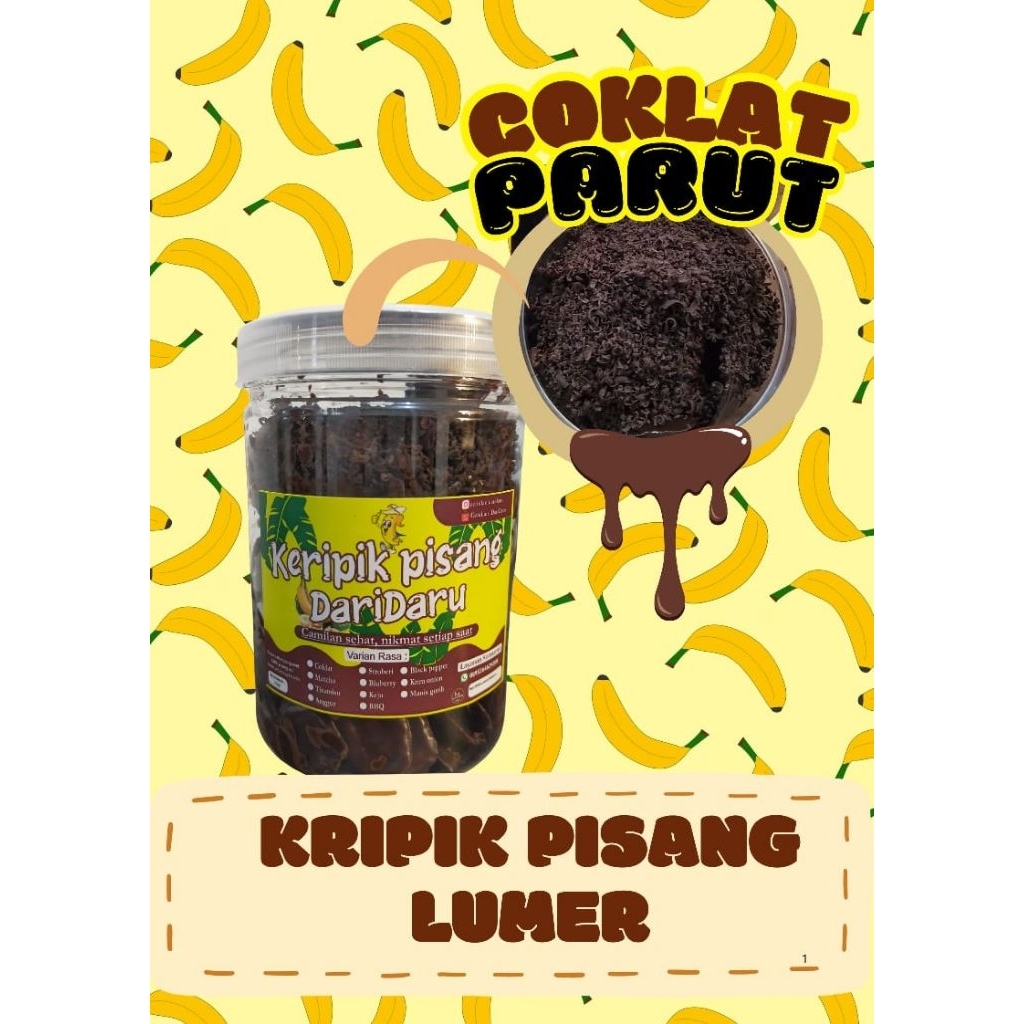 

Keripik Pisang Rasa Coklat Spesial Coklat Tabur 250gr