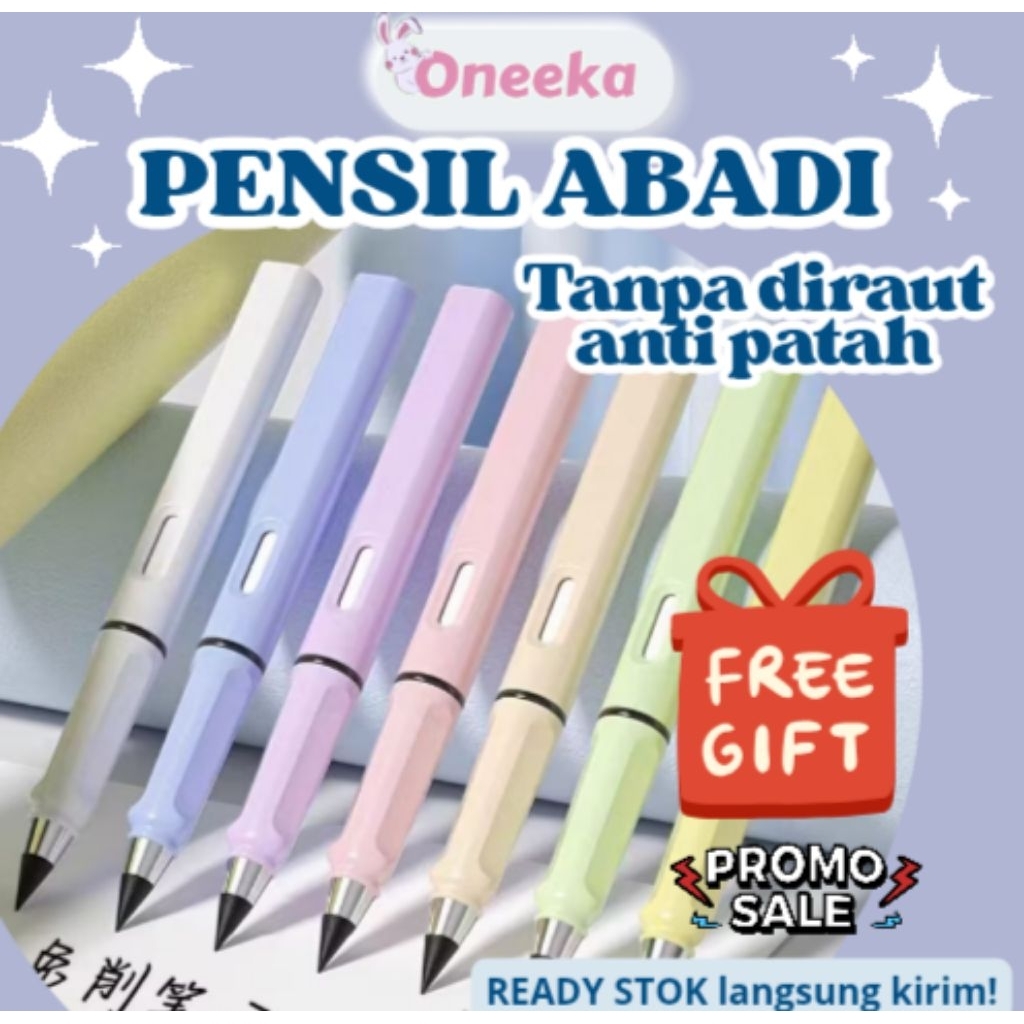 

ONEEKA Pensil Abadi Tanpa Diserut & Dapat Dihapus | Pensil Ajaib Warna Pastel