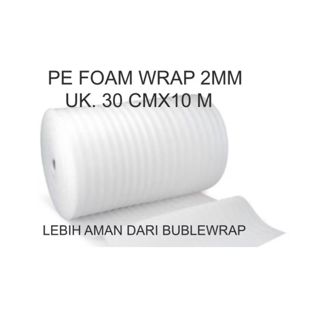 

PE FOAM WRAP 2MM UKURAN 30CM × 10MTR (1KG) (LEBIH AMAN DARI BUBLE)