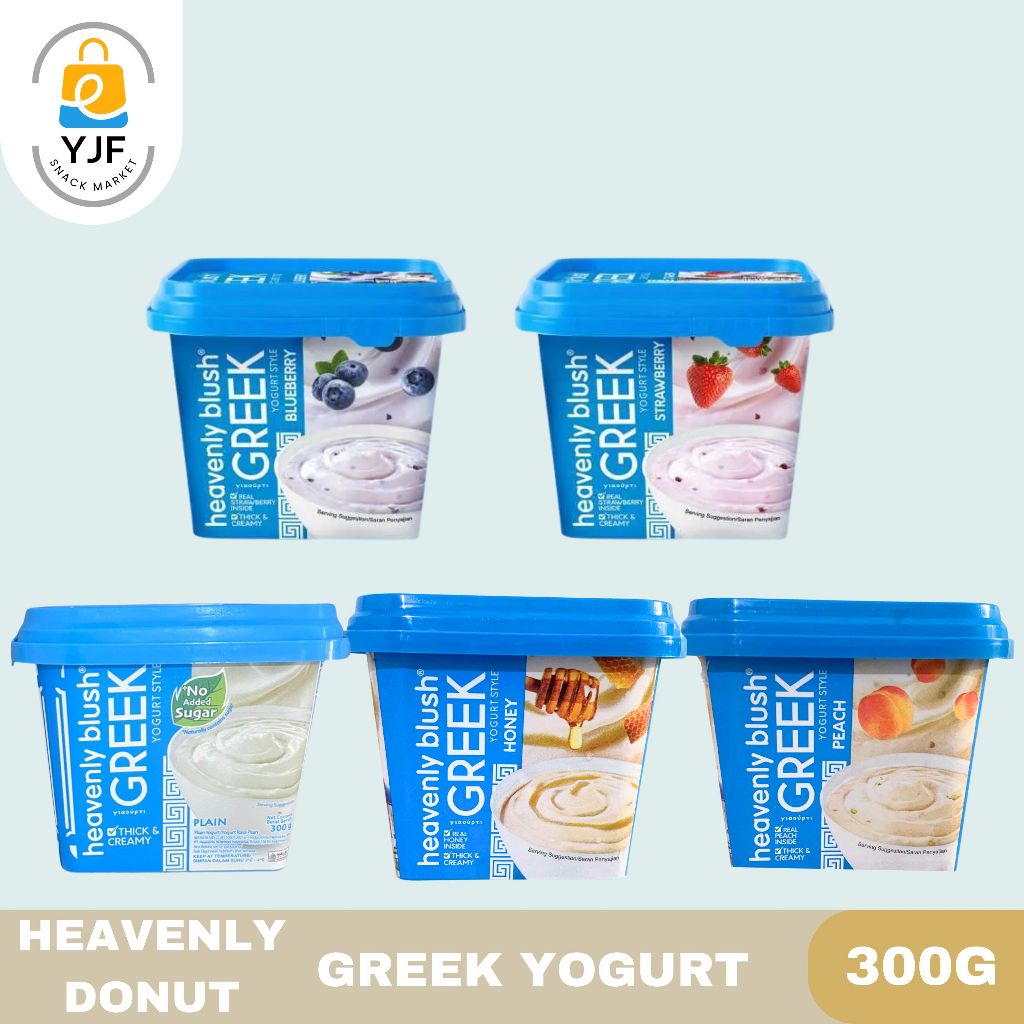 

Heavenly Blush Greek Yogurt 300g - Plain / Yoghurt / Ori / Greek Yogurt Honey / Greek Yogurt Peach / Strawberry / Blueberry-Strawberry