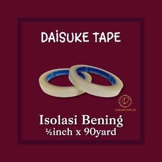 

Lakban Solatip Isolasi Bening 1/2 inch 12mm x 90 Yard Merk Daisuke Tape
