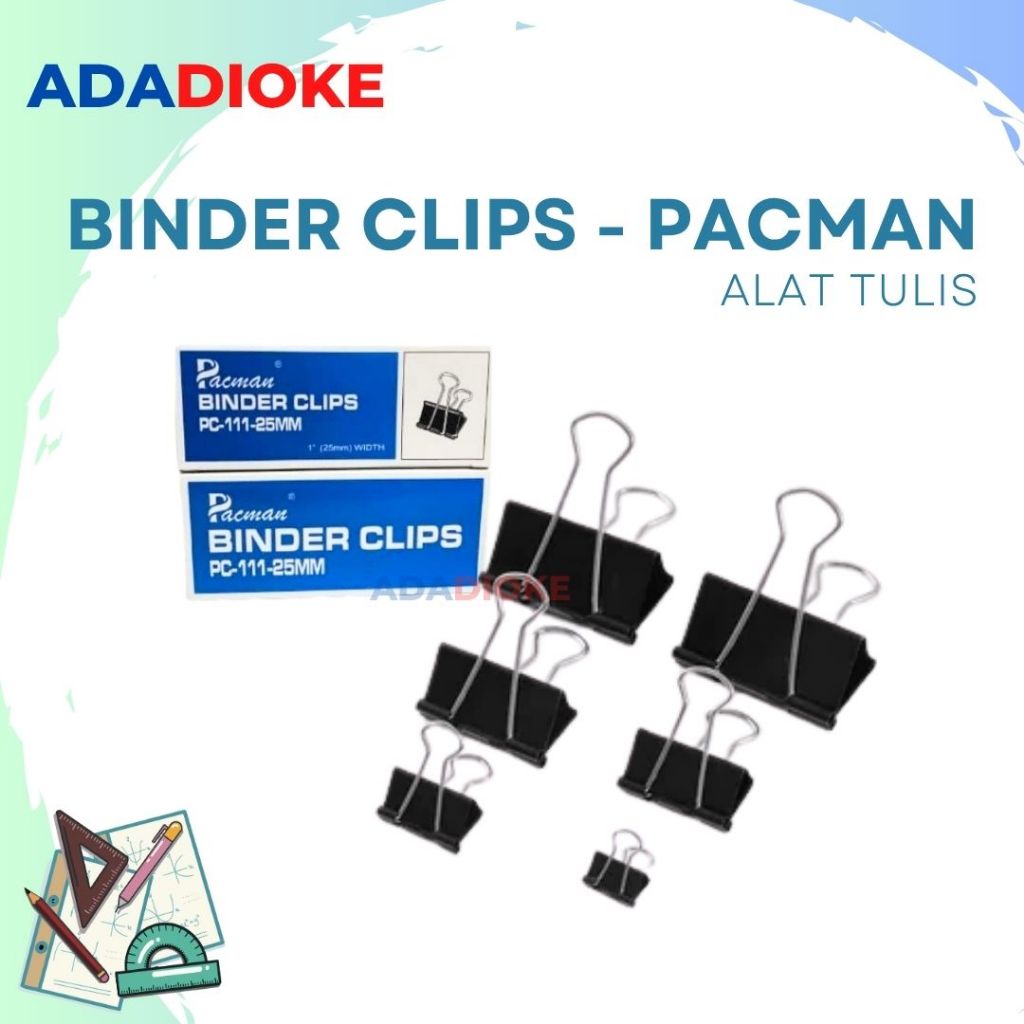 

Binder Clips Penjepit Dokumen Kertas Binder Clis Merk Pacman Berbagai Ukuran