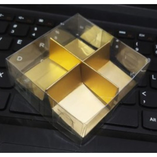 Box Mika Sekat Coklat 4 / Kotak Mika Sekat 4