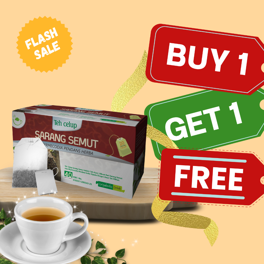 

Teh Celup Herbal Sarang Semut Griya Herba Minuman Anti Kanker Rematik Asam Urat Obat 20 Kantong Beli 1 Gratis 1
