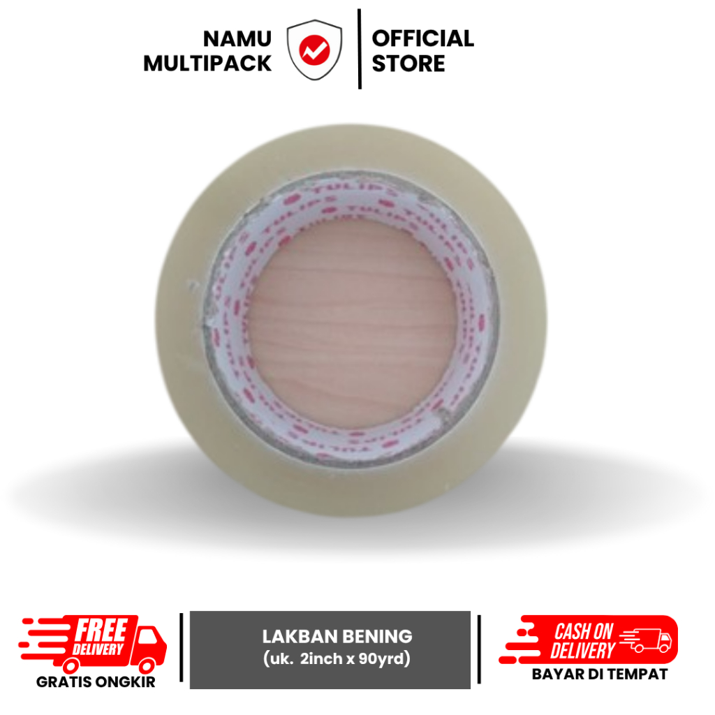 GROSIR LAKBAN BENING 2" 90YARD / PEREKAT / SOLASI / LAKBAN CILACAP PURWOKERTO
