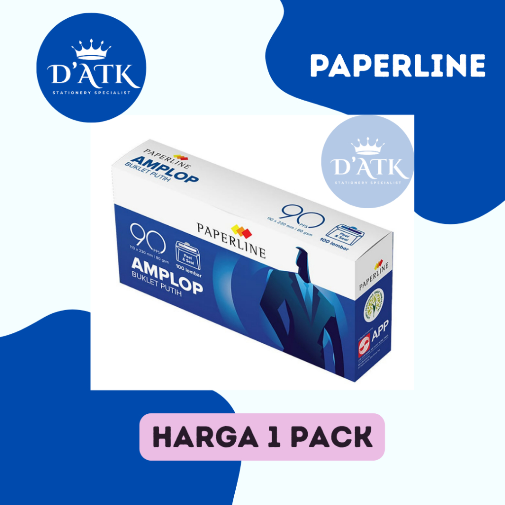 

Amplop Putih Polos Paperline 90 PPS Isi 100 Lembar / ( 110 x 230 mm) / Produk Original