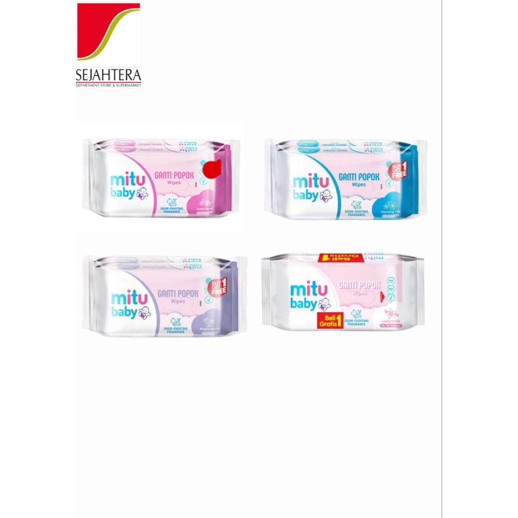 MITU TISSUE BASAH REGULAR( Biru,Purple,White,Regular pink).