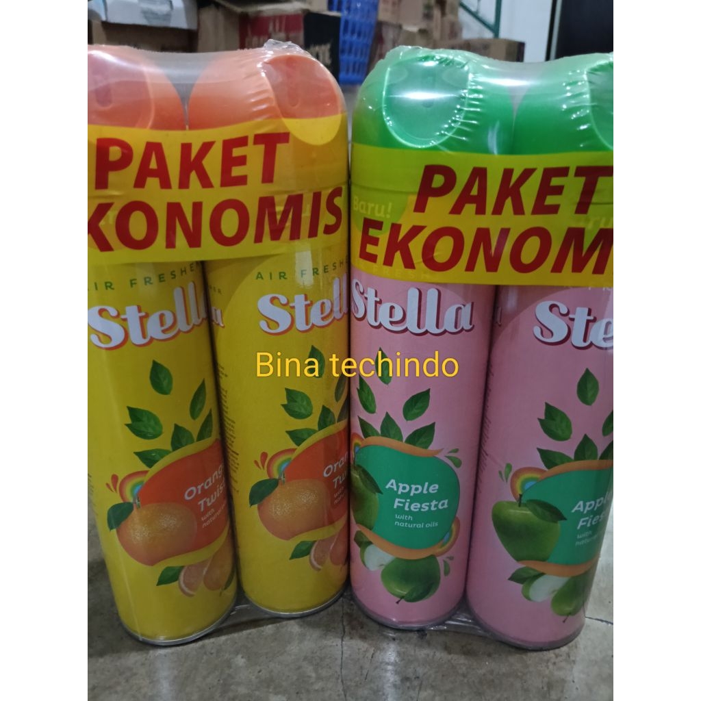 STELLA AEROSOL PENGHARUM RUANGAN 400ML. STELLA AEROSOL SPRAY 400ML. STELLA APPLE FIESTA. STELLA ORAN