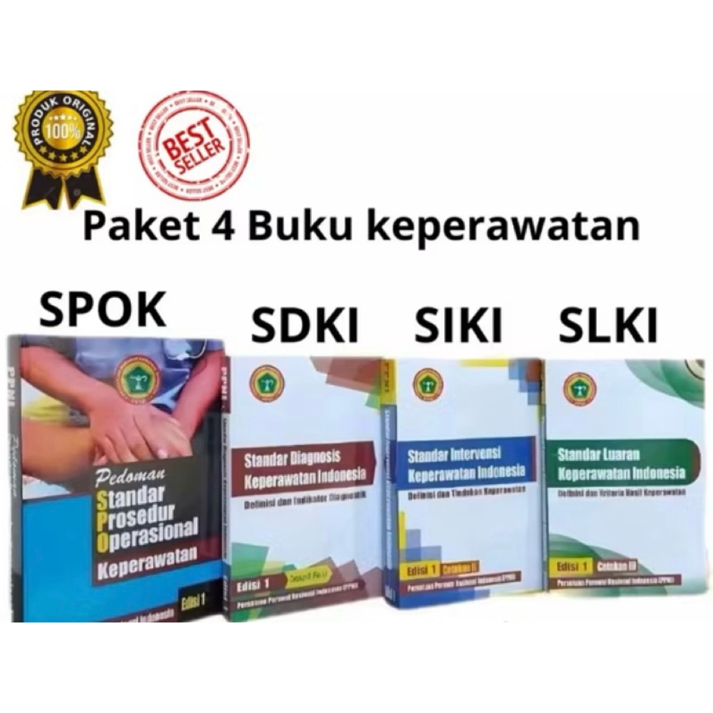 BEST SELLER - 4 PCS BUKU PPNI SDKI, SIKI, SLKI dan SPOK - ORIGINAL PREMIUM