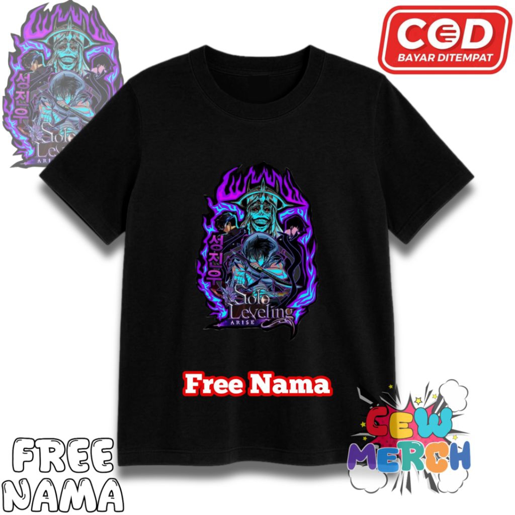 Kaos Anak Solo Leveling - T shirt anak Solo Leveling - Kaos Anak Free Nama