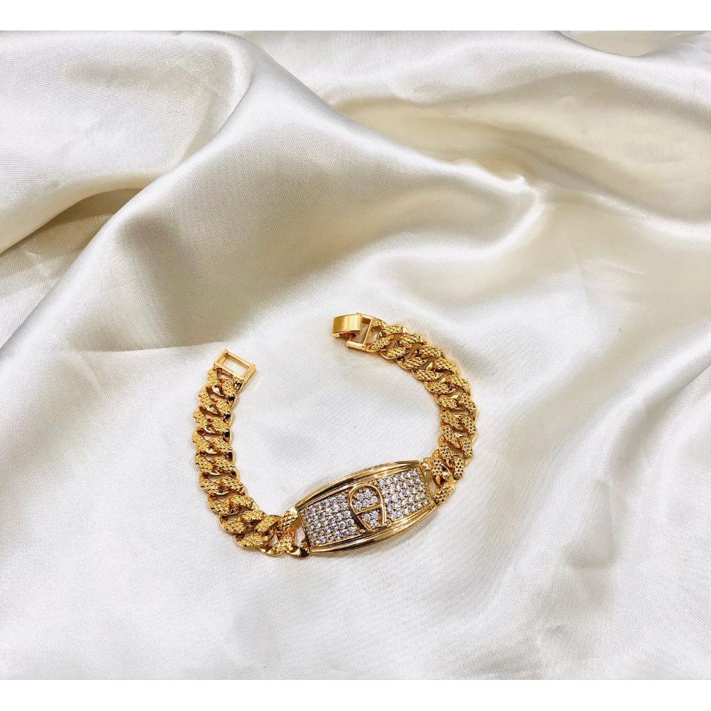 Gelang Rantai Besar CD Aksesoris Fashion Terbaru Gold