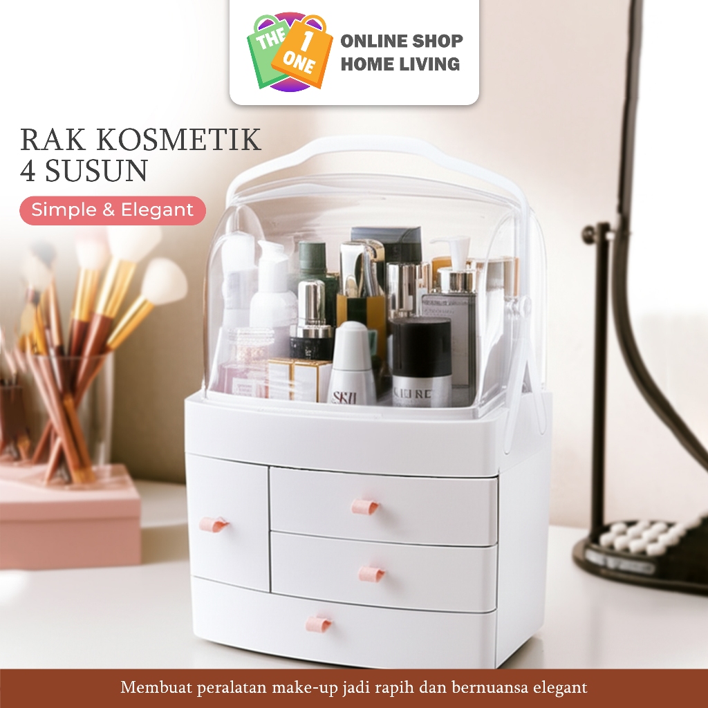 Rak Kosmetik Rak Make Up Box Storage Make Up Cosmetic Plastik Premium High Quality