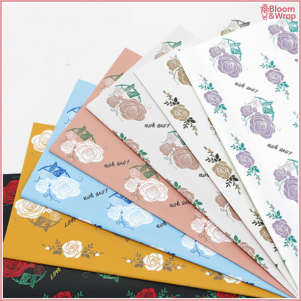 

Kertas Buket Bunga Motif Mawar Flower Wrapping Paper Cellophane KB6177