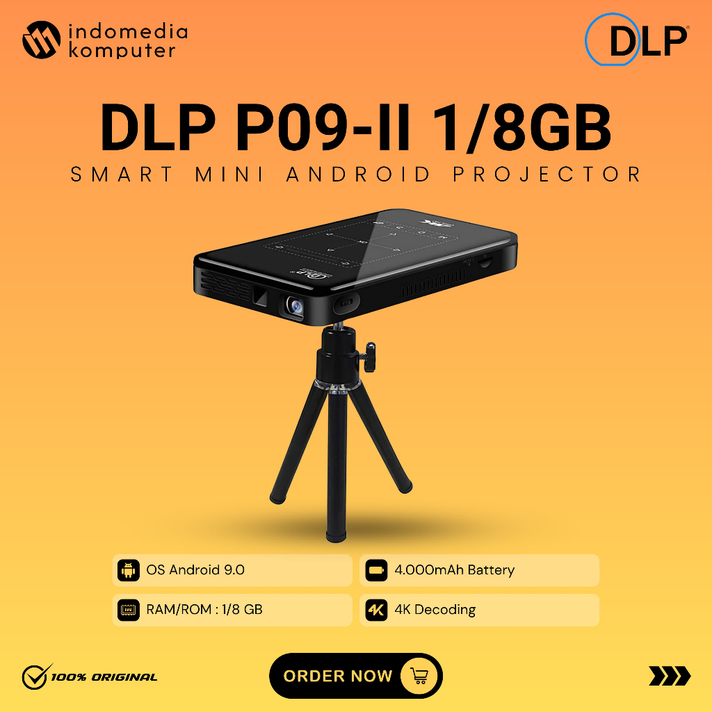 PROJECTOR SMART MINI DLP P09-II 1GB+8GB 4K ULTRA HD