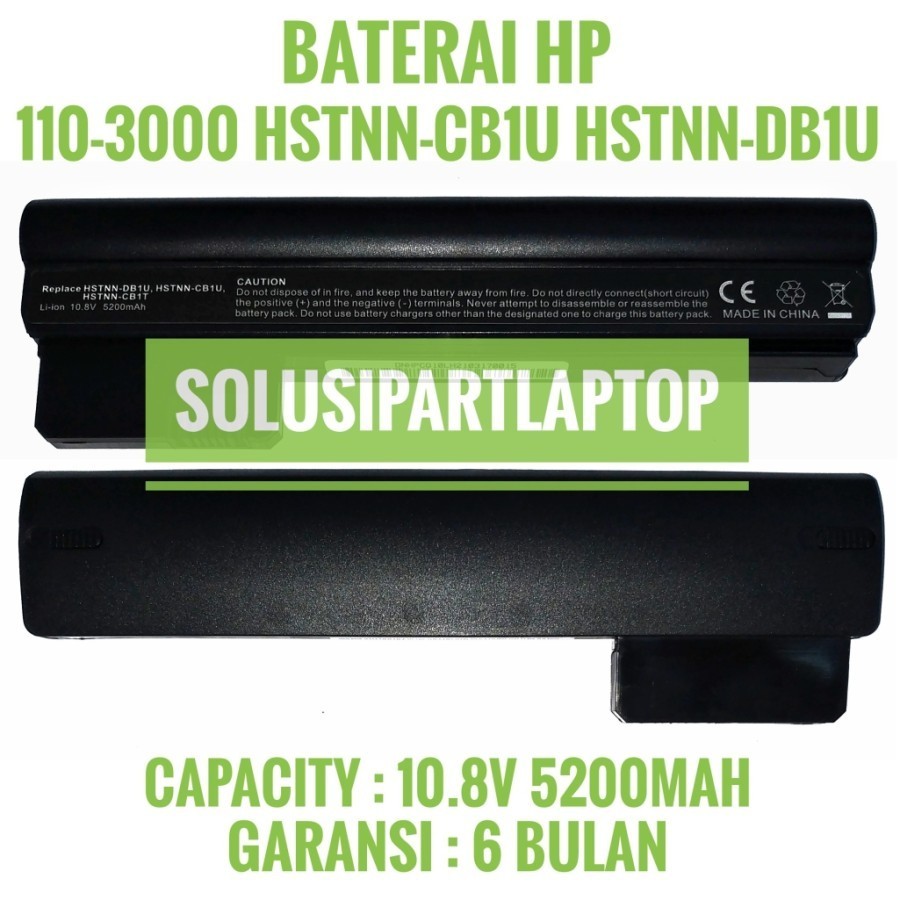 Battery Baterai Laptop HP MINI 110-3000 110-3110 110-3014TU BLACK