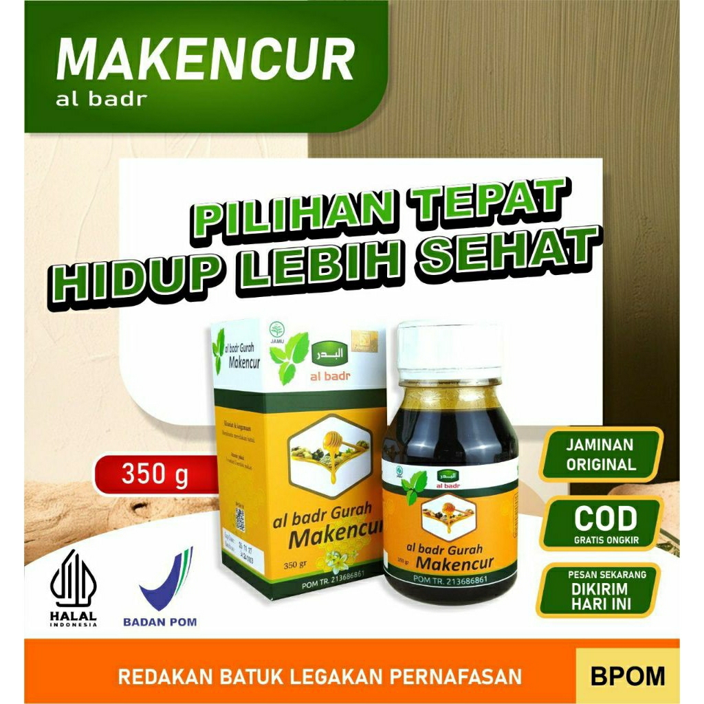 

Madu batuk Makencur Madu gurah 350gr al badr