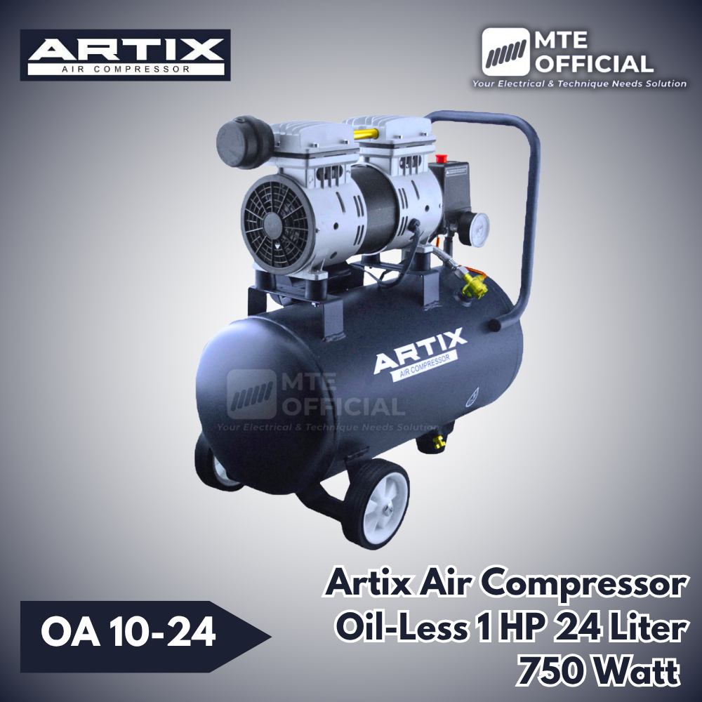 ARTIX Air Compressor Kompressor Angin OA 10-24 Oil Less 1 HP 24 Liter Kompresor Listrik 750 Watt