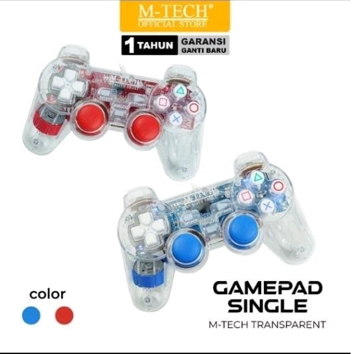MTECH Gamepad Stick Single Transparan Joystick PC PS3 Smartphone